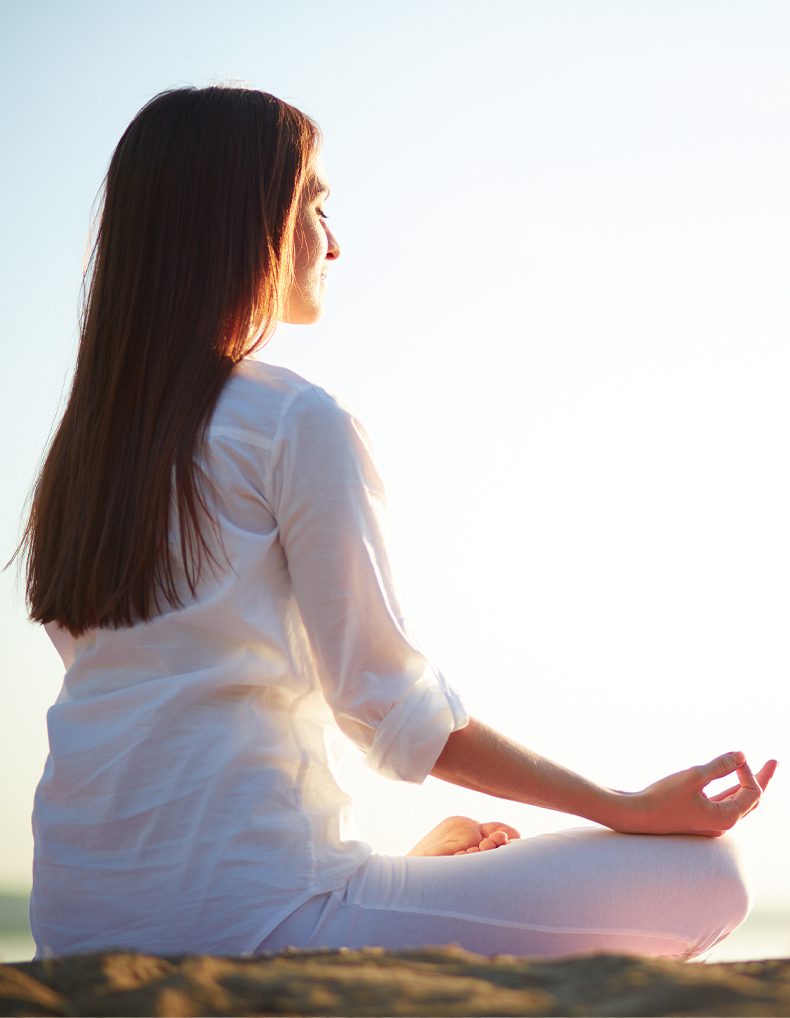 woman meditating