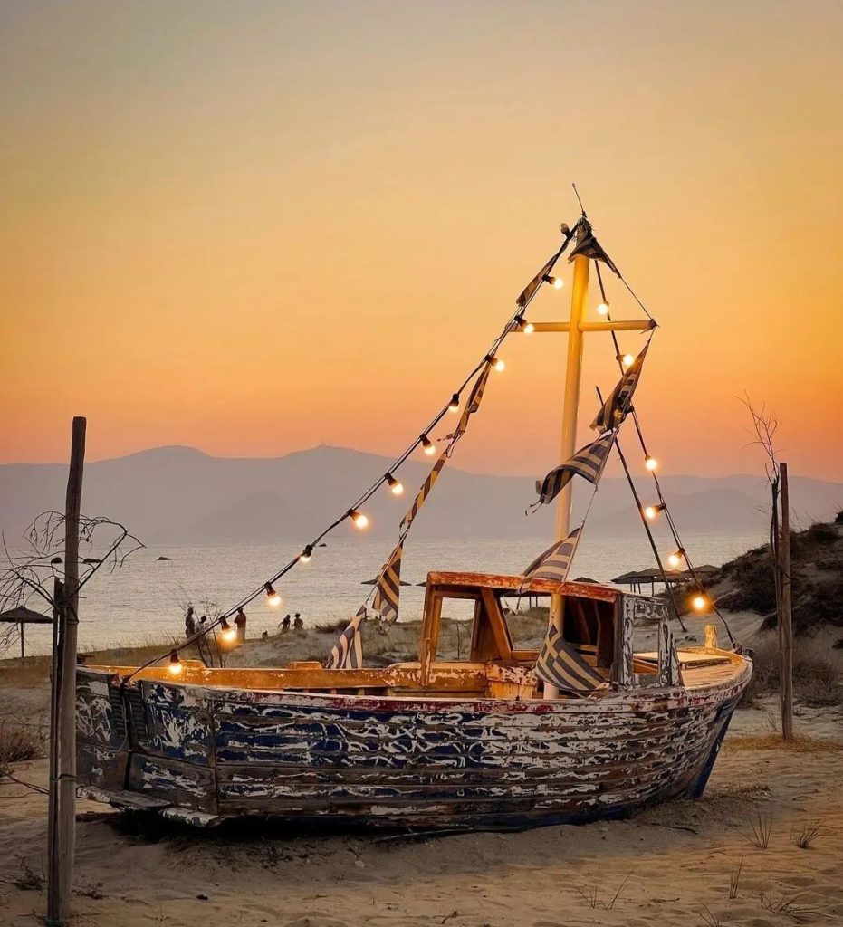 Christmas boat in Naxos